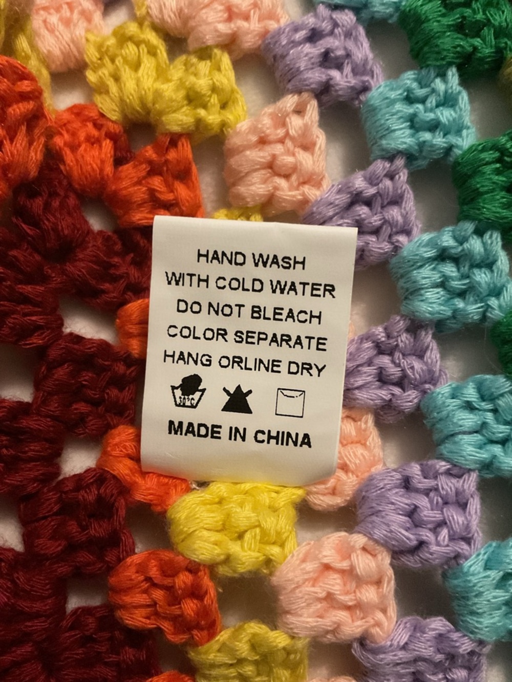 NWT debut Multicolor Crochet Patchwork Crop Camisole - Picture 6 of 7